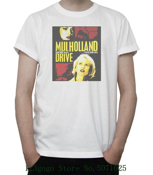

mulholland drive movie poster t shirt david lynch watts rossellini grey white print kawaii summer style