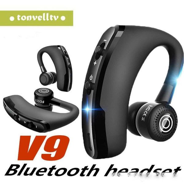 

v9 wireless bluetooth headphones business drive earphone earbuds headset with mic stereo csr 4.1 noise cancelling voice control with package