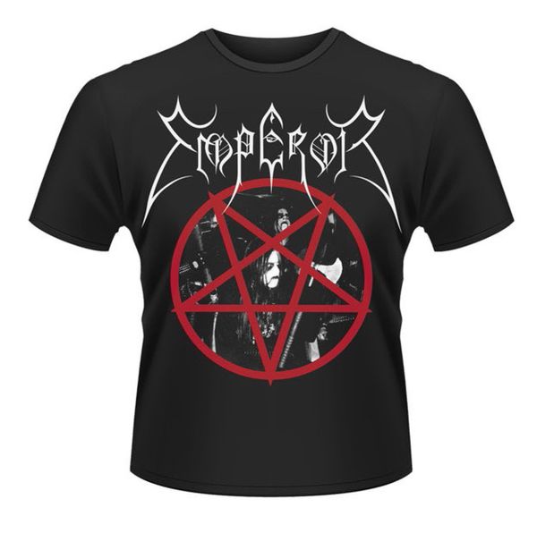 

emperor pentagram logo black metal official tee t-shirt mens male designing t shirt funny tees men short