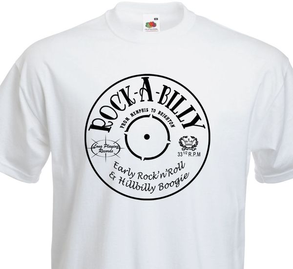 

funny clothing casual short sleeve t-shirt rock-a-billy hillbilly boogie & early rock'n'roll 50's 60's rockabilly t-shir