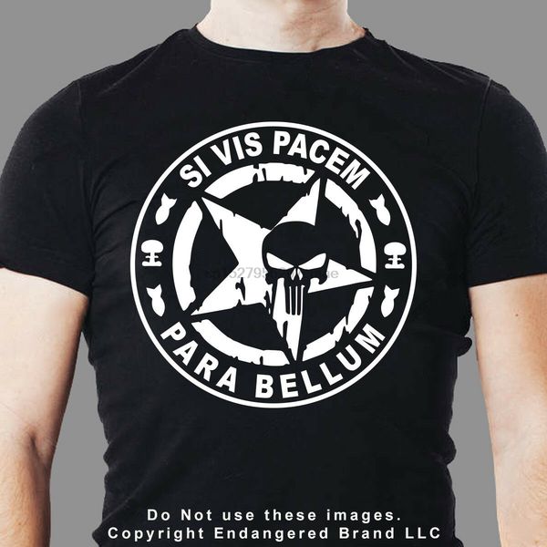 

si vis pacem punisher star round if you want peace usa molon labe 3% t shirt