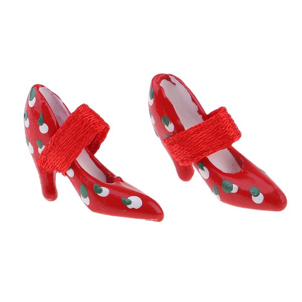 

1/12 miniature high heel shoes furniture for dolls house lady figures accessory