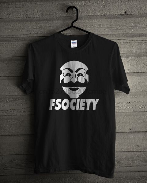 

new fsociety anonymous symbol hacker mr robot drama series men black t shirt
