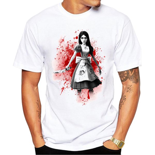 

teehub funny madness returns men t-shirt fashion bloody alice printed tshirts short sleeve casual summer tee hipster