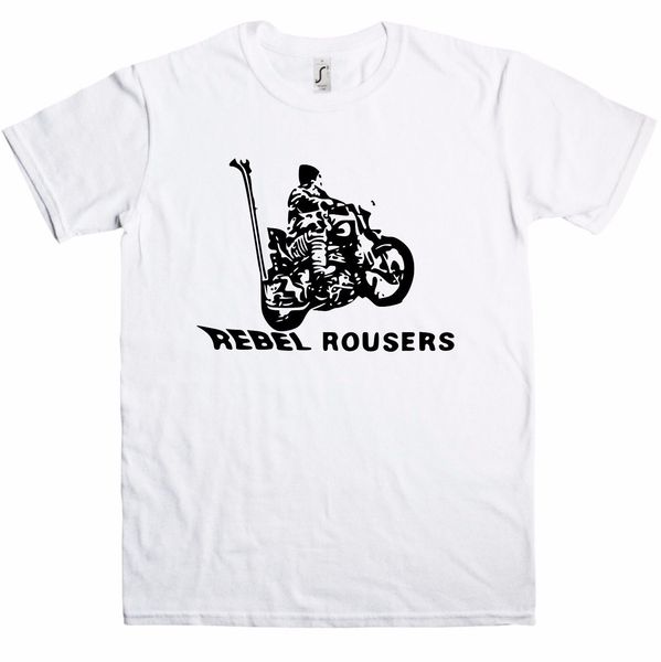 

tee shirt men o-neck new fashion short sleeve rebel rousers t-shirt - biker gang, 70's years, film custom made shirts