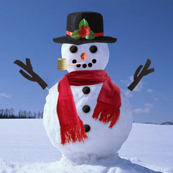 

16pcs / set christmas snowman dress up set accessories funny making snowmen