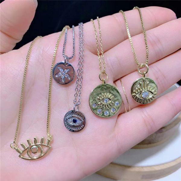 

10pcs/lot new design turkey evil eye pendant necklace women jewelry, Silver