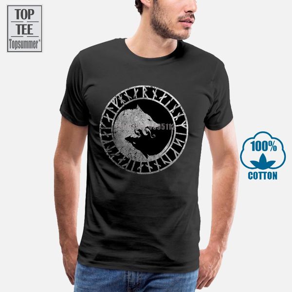 

2018 fashion short tee geri and freki t shirt odhins odin wolves odin thor loki midgard rune walhalla