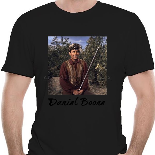 

daniel boone fess parker tv western white t-shirt
