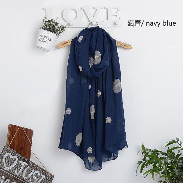 

fashion embroidery dots women scarf wraps long muslim hijab shawls ladies head scarf bandana foulard, Blue;gray