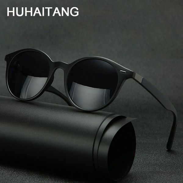 

huhaitang outdoor polarized men sunglasses luxury round rivet women sun glasses mens brand designer driving sunglass for womens, White;black