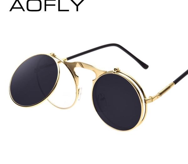 

vintage steampunk sunglasses round designer steam punk metal oculos de sol women coating sunglasses men retro circle sun glasses y200415, White;black
