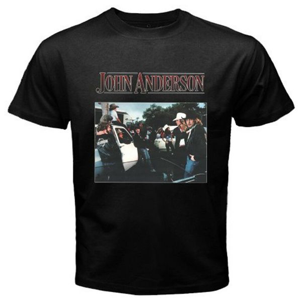 

new john anderson country musician album men's black t-shirt size s-3xl