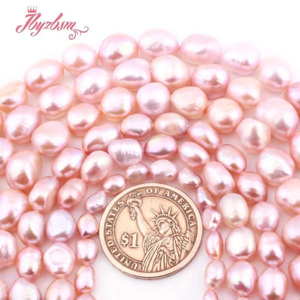 

other 8-9,9-10mm purple irregular freshwater pearl beads loose natural stone for women diy jewelry making necklace bracelet 15"