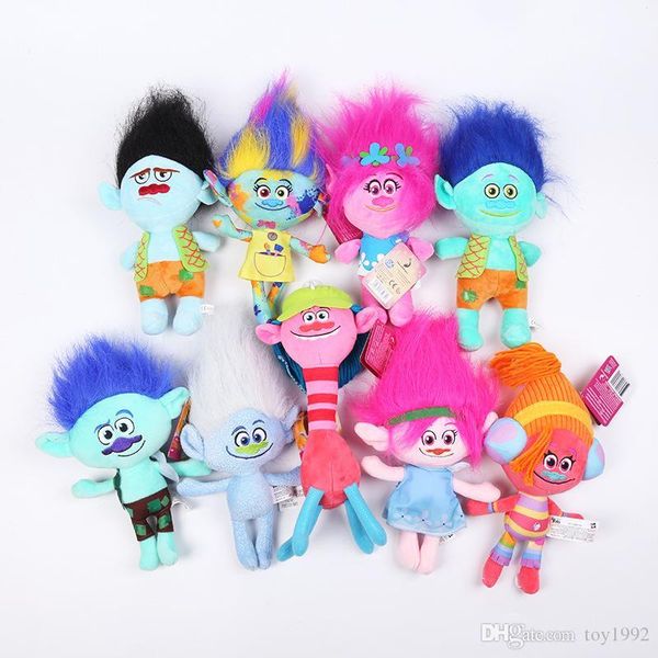 

anime figurine trolls doll soft plush mini figurinhas poppy branch magic fairy hair wizard troll figure toys for girls gift