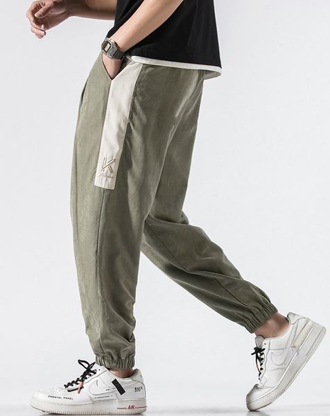 

selling 2020 new autumn mens casual pants european american trend loose all-match men trouser harlan nine-point sport pants overalls, Black
