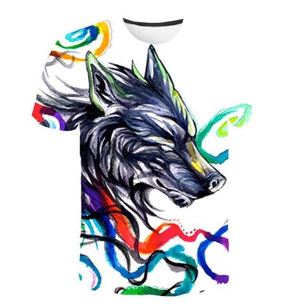 

men men 3d animal print wolf 3d print shirts comics anime harajuku men clothing