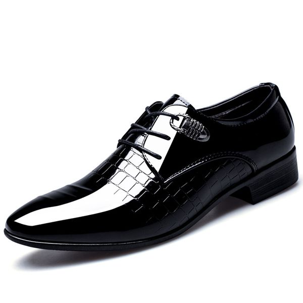 

dress shoes 2021 spring autumn men formal wedding luxury business loafers pointy big size 38-44, Black