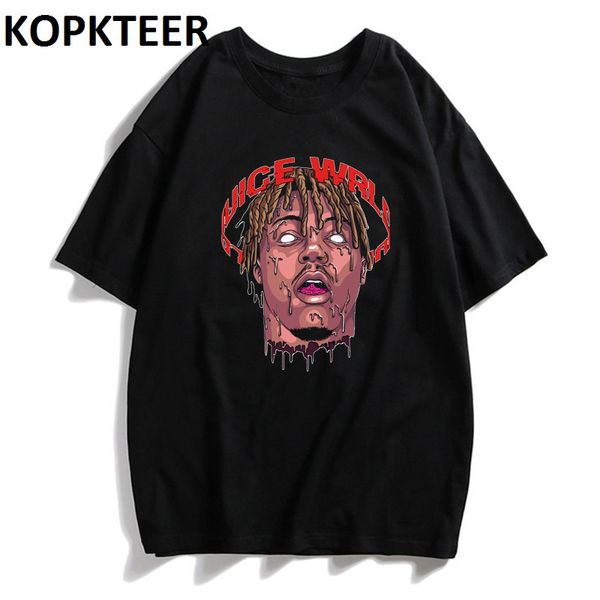 

hip hop singer juice wrld rip print harajuku tee men streetwear rapper t shirt casual gothic shirt male camiseta hombre