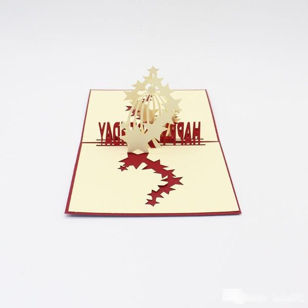 

3d pop up gift greeting blessing cards handmade paper silhoue creative happy birhtday christmas cards ing