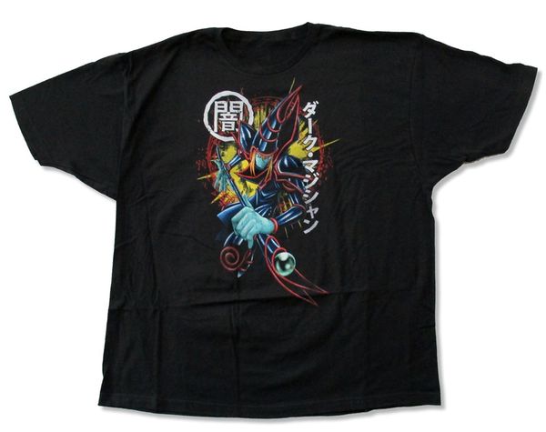 

yu-gi-oh dark magician distressed black t shirt new manga card stylish custom tee shirt