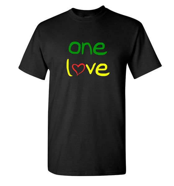 

one love футболка зеленый красный желтый reggae tee men's t shirt размер s - 3xl big tall tee shirt