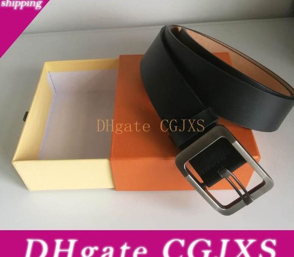 

men belts women genuine leather business belts womens big gold buckle with box mens casual belt ing, Black;brown