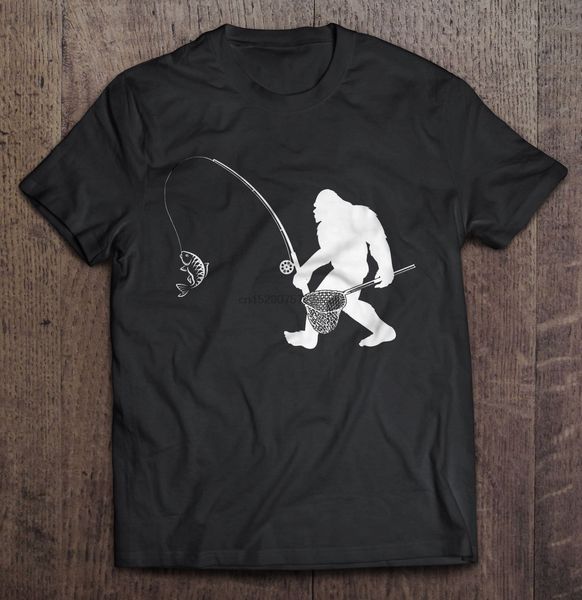 

men t shirt bigfoot fishing women t-shirt