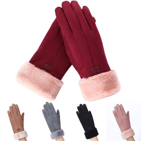 

womens fashion winter outdoor sport warm gloves, Blue;gray