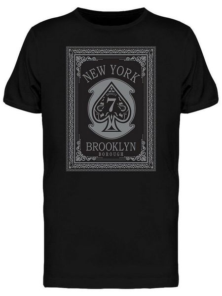 

poker spade new york typography men's cotton tee shirt new funny cotton