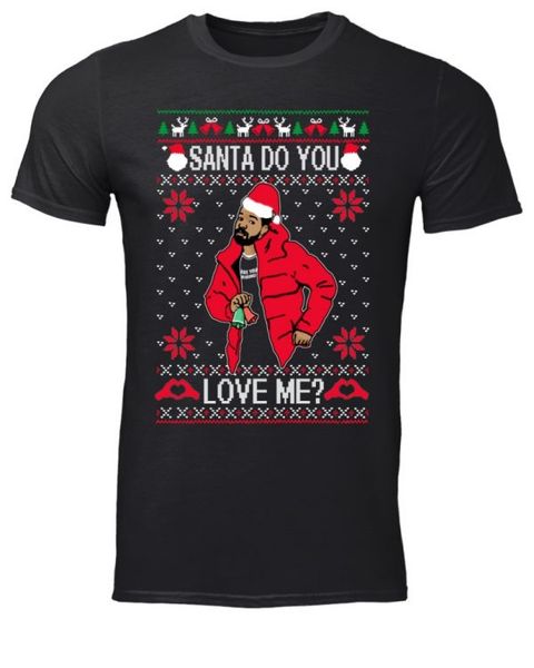 

2019 мужская мода футболки santa do you love me drake гадкий рождество рубашку