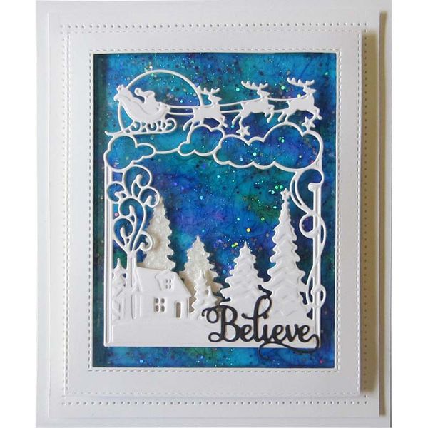 

christmas rectangle frame flower metal cutting dies for scrapbooking card making christmas die tree ers decoration