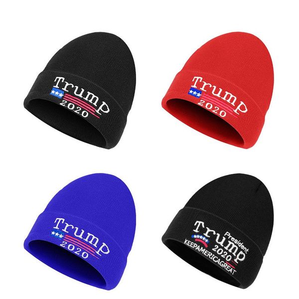 

president trump knitted hat caps keep america great donald trump 2020 embroidered letters skull beanies cap warm winter beanie d91001, Yellow