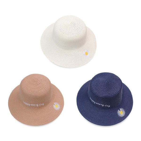 

2020 горячей продажи женщин складных daisy decor тканых соломы ковш бассейн cap моды девушка женщина лето пляж fisherman шлемы sun # 38, Blue;gray