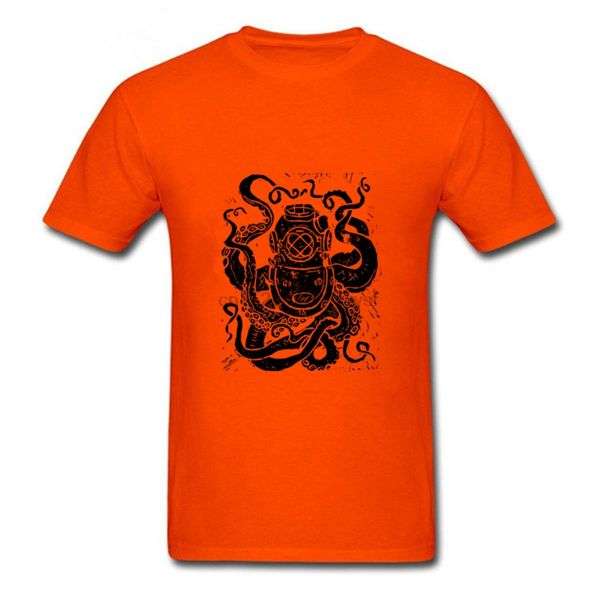 

сделать футболки deep sea diver шлем осьминога мужские футболки pre-cotton человек большой размер t-shirt низкая цена homem с коротким рукав