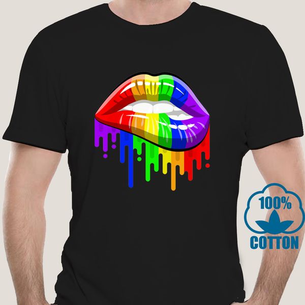 

2140a rainbow lips t-shirt - lgbt gay pride worldwide