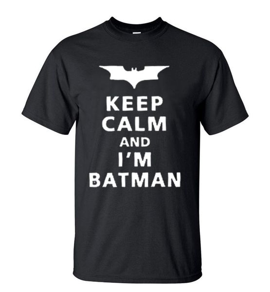 

super hero cartoon t shirts men keep calm and i am batman printed 2019 summer men casual t-shirt hip hop streetwear for fans