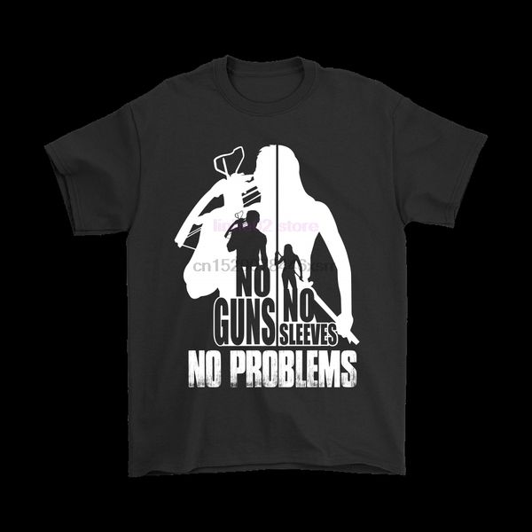 

no gun no sleave no problems the walking dead shirts