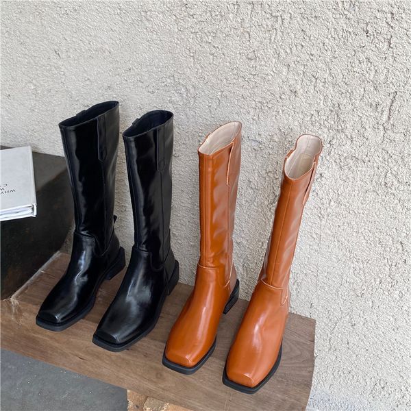 

shoes elegant woman boots thigh high heels high zipper boots-women booties ladies luxury designer over-the-knee med, Black