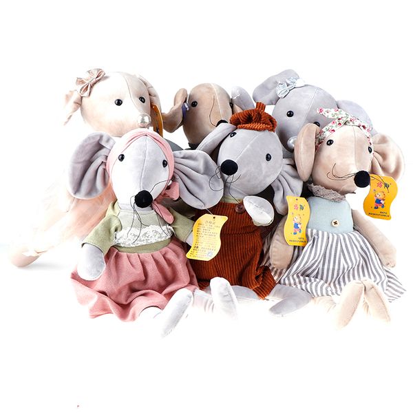 

1pc 42cm dolls kawaii stuffed plush animals cartoon kids toys for girls children baby birthday christmas gift couple mouse doll