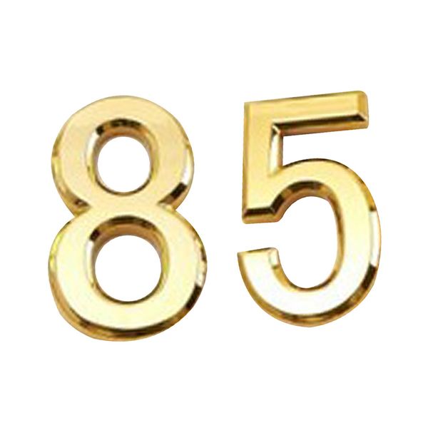 

2pcs gold plastic self-adhesive house l door number 5 and number 8