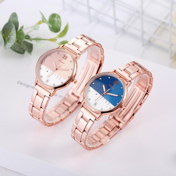 

wristwatches yolako women watch mesh stainless steel watches casual clock ladies wrist lady relogio feminino, Slivery;brown