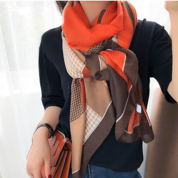 

shawls 2021 hijab scarves femme fashion geometric cotton scarf women winter shawl bandana foulard poncho, Blue;gray