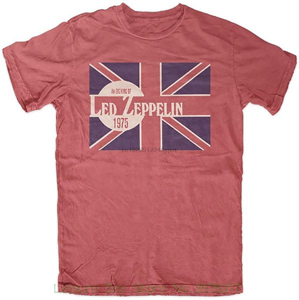 

t shirt o-neck fashion casual print t shirt evening of led zep 1975 men t-shirt red heather