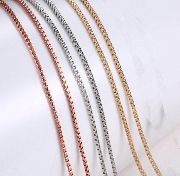 

2mm box necklace bone chain female chain without pendant jewelry chain, Silver