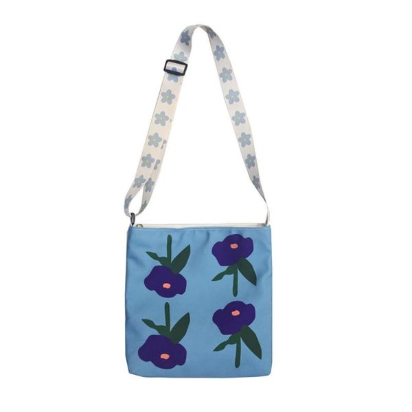 

new elegant shoulder bag women wild simple messenger bag for girls women flower large wild student slung fashion canvas k801