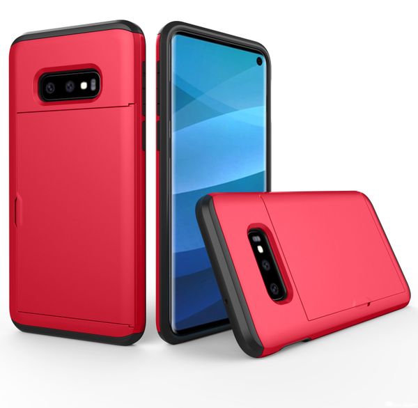 

card slot case for 2019 new iphone xr xs max 8plus x samsung note 8 9 s9 s10 lite plus armor case hard shell back cover with kickstand case