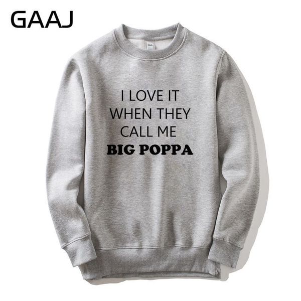 

gaaj "i love it when they tell me big stern" men women sweatshirt man fleece cool casual clothes popular sweatshirt man, Black