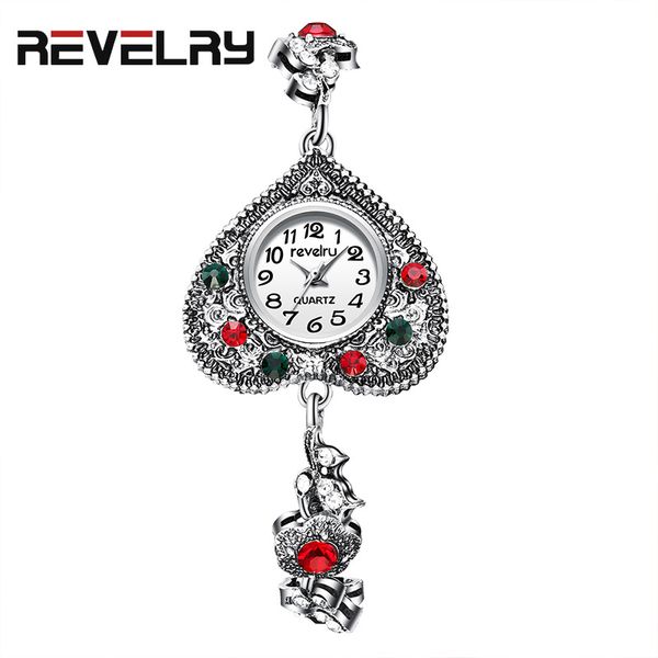 

wristwatches brand vintage heart-shaped watch women bracelet watches casual small colorful wristwatch ladies quartz clock, Slivery;brown