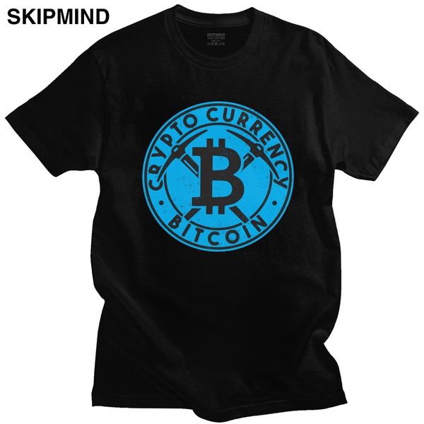 

охладить tshirt мужчина bitcoin miner с коротким рукавом мягкого хлопка tshirt круглых шеями повседневной криптовалюта blockchain футболочку
